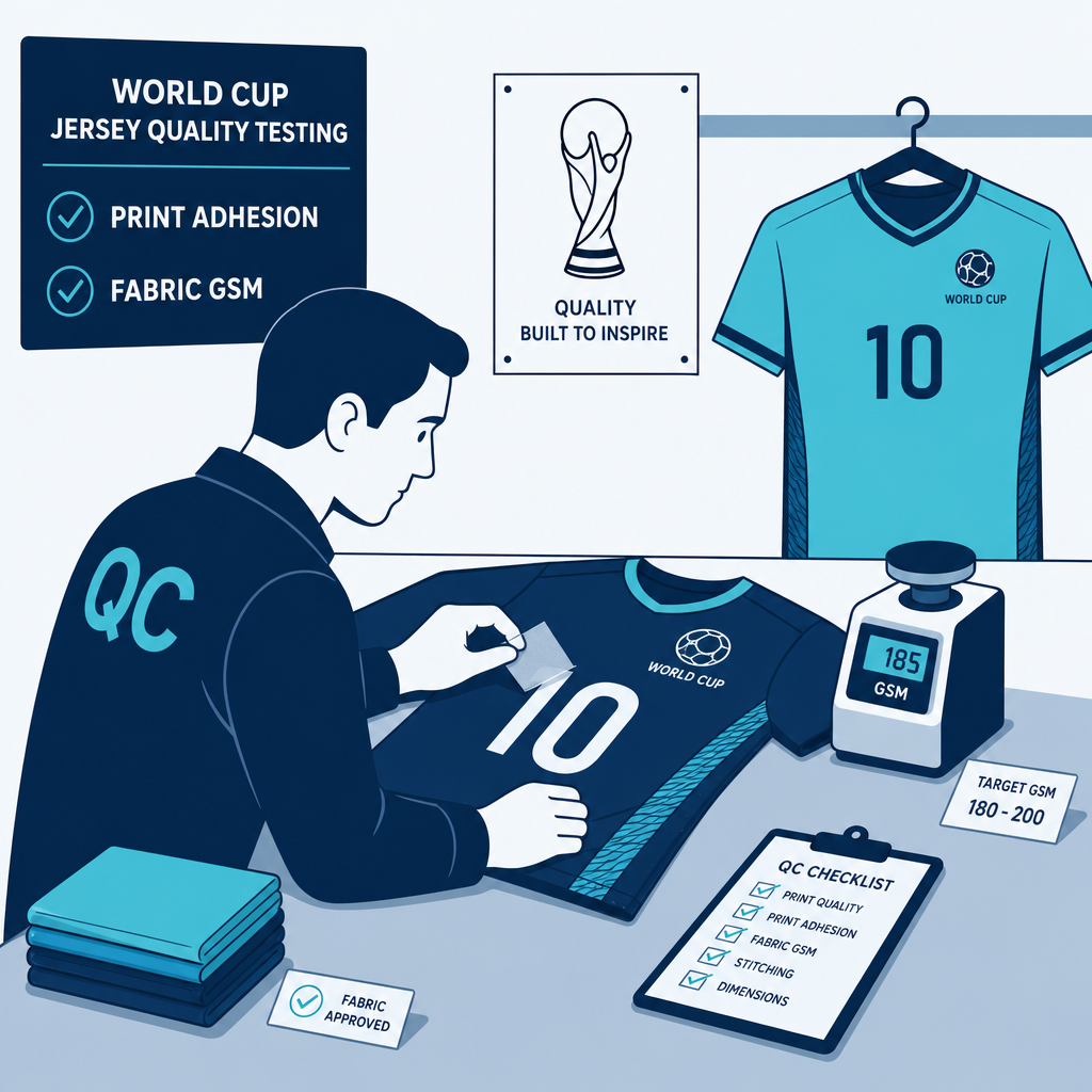 Fabric quality testing for World Cup jerseys and sports memorabilia
